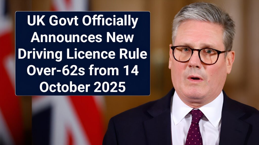 UK Driving Licence Rule Over-62s October 2025