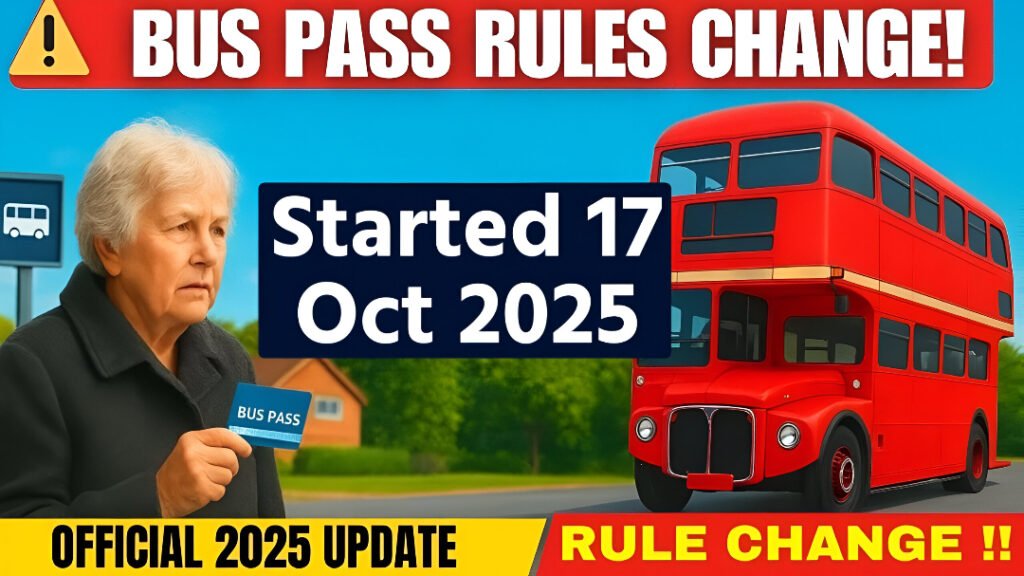 UK bus pass rules 2025